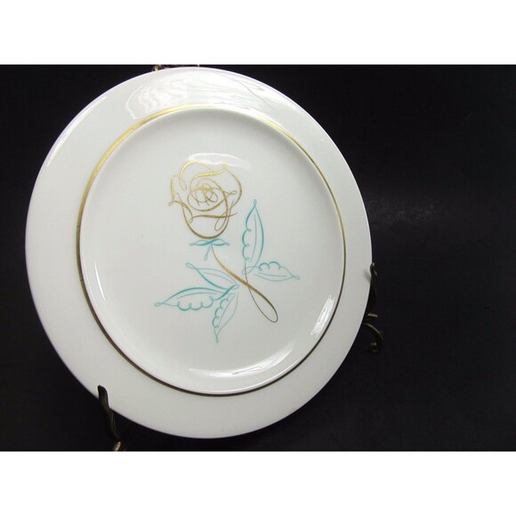 Easterling Spencerian Rose China Bavaria Germany Salad Plates 8.5" Bundle of 4 - Picture 2 of 5